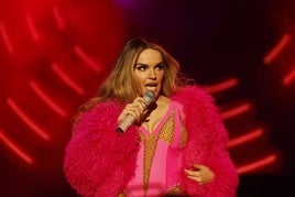 Melody durante su concierto en Antequera