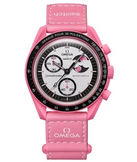 Imagen secundaria 2 - Distintas correas deportivas: TAG Heuer Fórmula 1 Solargraph (1.750€), Hamilton Intra-Matic Chrono (2.595€) y Omega x Swatch MoonSwatch Mission to the Pink Moonphase (275€)